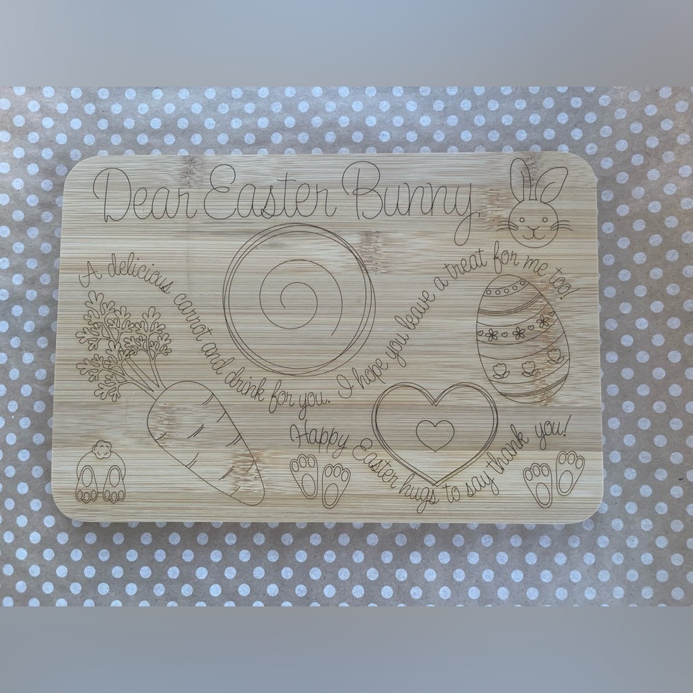 Easter Bunny Engraved Bamboo‎ Board